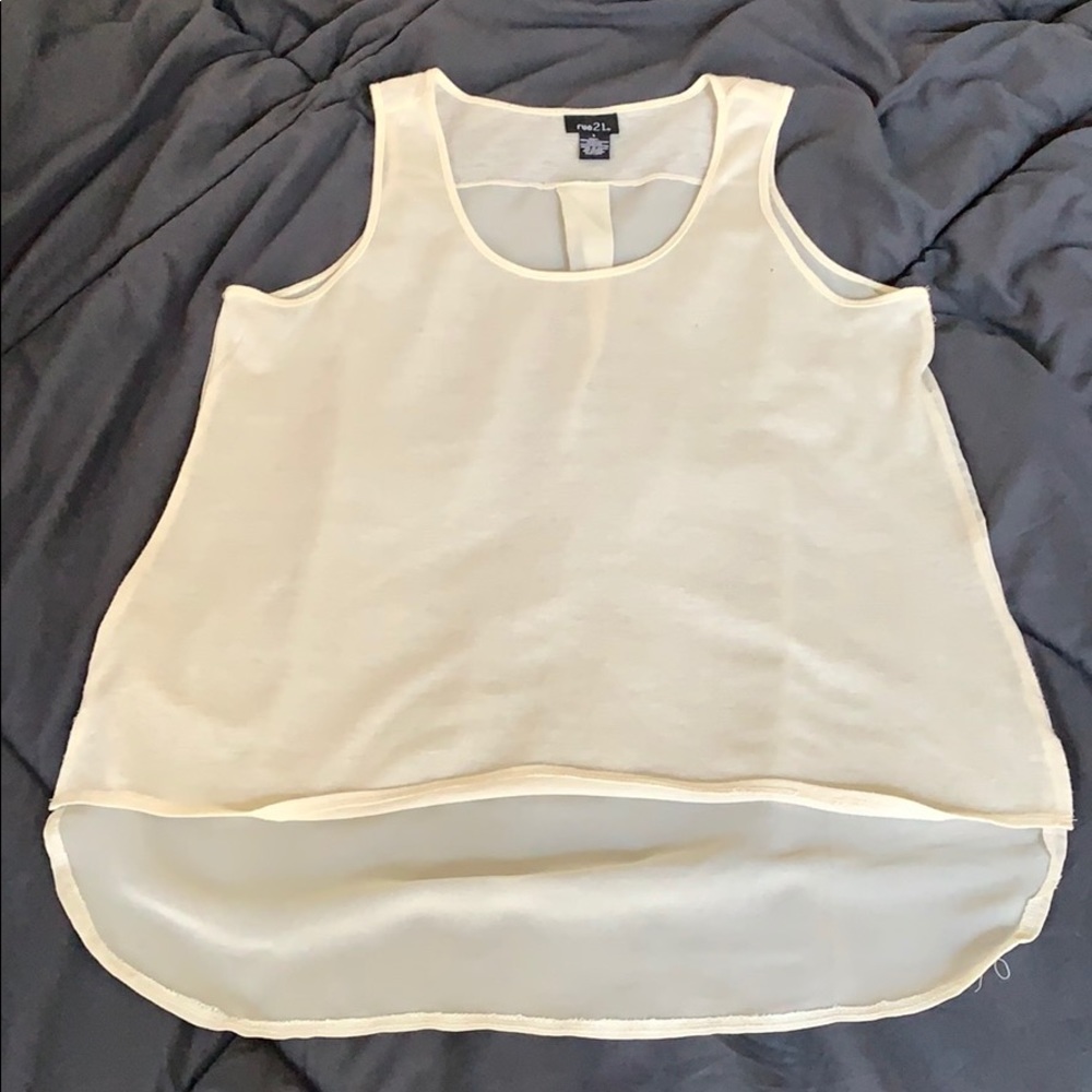 Rue 21 white tank top